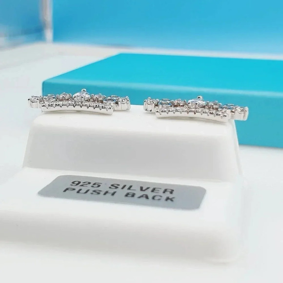 "925 Sterling Silver CZ Beautiful Earrings for Women, 1USPAR4228 - Picture 8 of 11